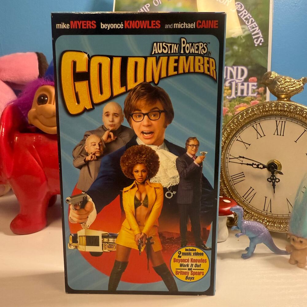 Austin Powers Goldmember VHS 2002 • Tested • Beyoncé • Mike Myers • Sleeve